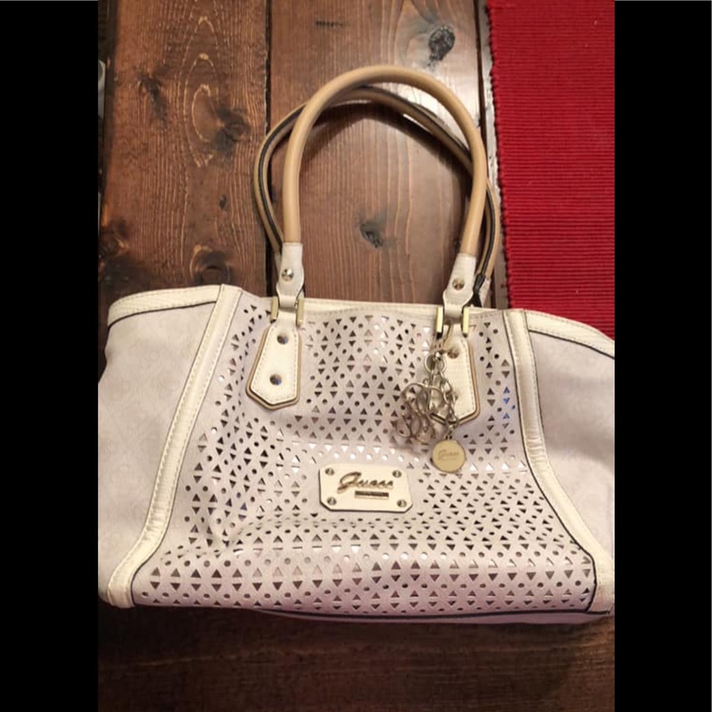 White guess purse